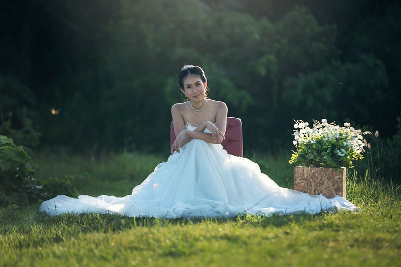 Bride in Red Dress